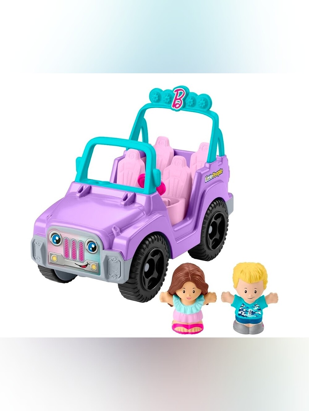 Barbie Little People Purple & Teal Adventure Jeep with Pink Seats